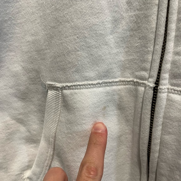 Roots Canada Zip up Hoodie with Maple Leaf Patch on the hood. Size Medium - Picture 5 of 7